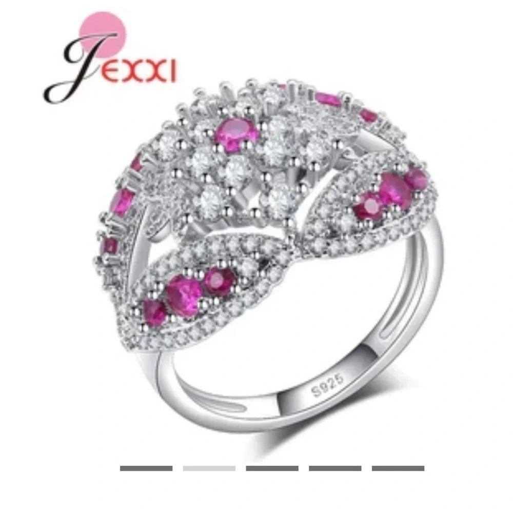 Size 9 Pink / Cubic Zirconia Ring Wedding Engagement Promise Gift